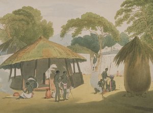 African Village, udgivet 1806 (litografi)